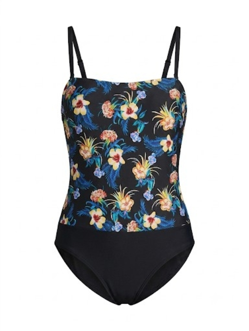 Jantzen Vintage Look Tropical Floral One-Piece Swimsuit Sz 10